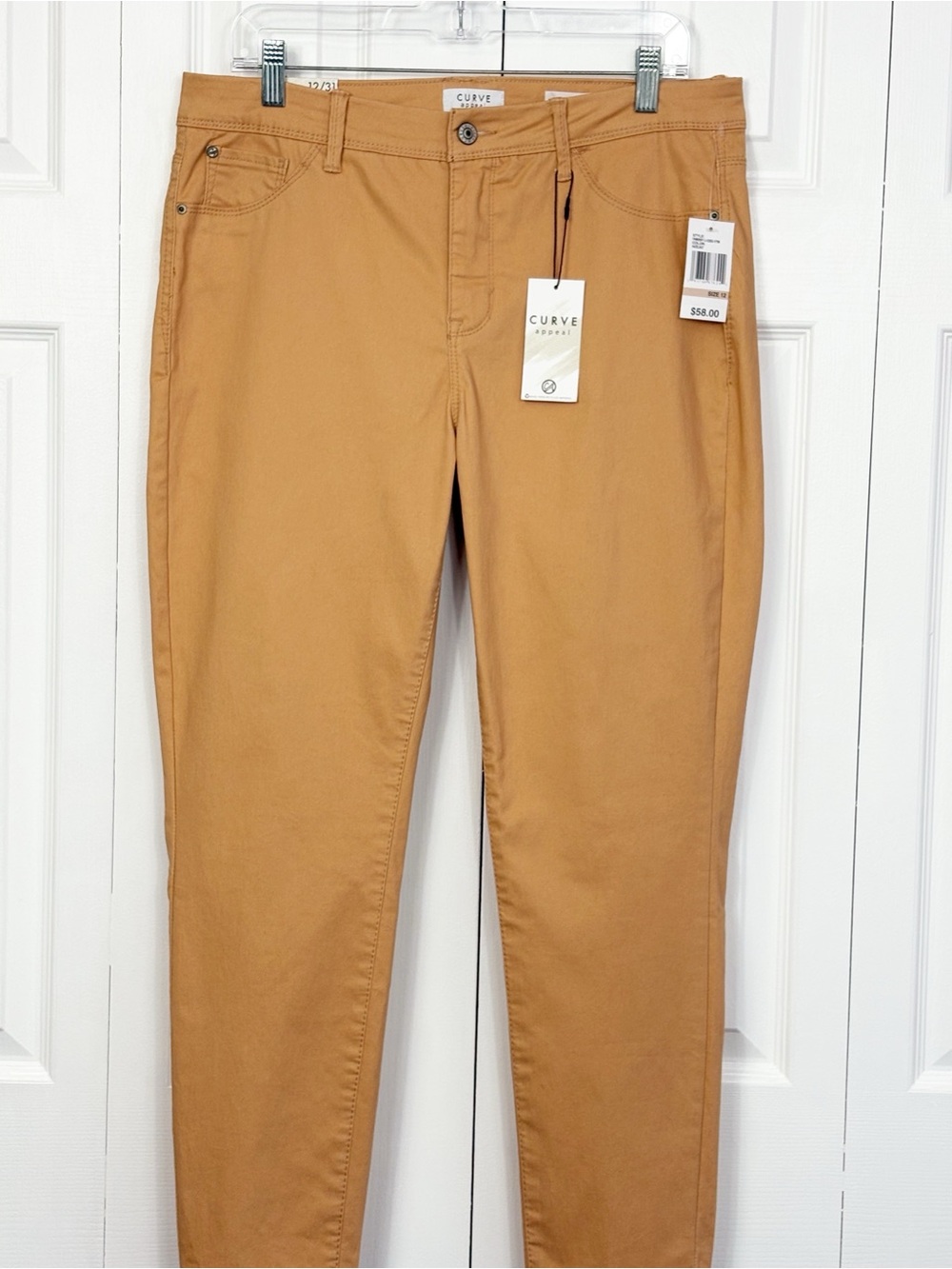 NWT Curve Appeal Hazelnut Tan Stretch Denim Minimalist Jegging Jeans 12